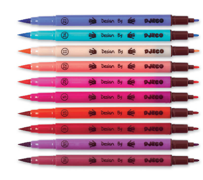 Djeco DJ8802 10 Felt Brushes Girl