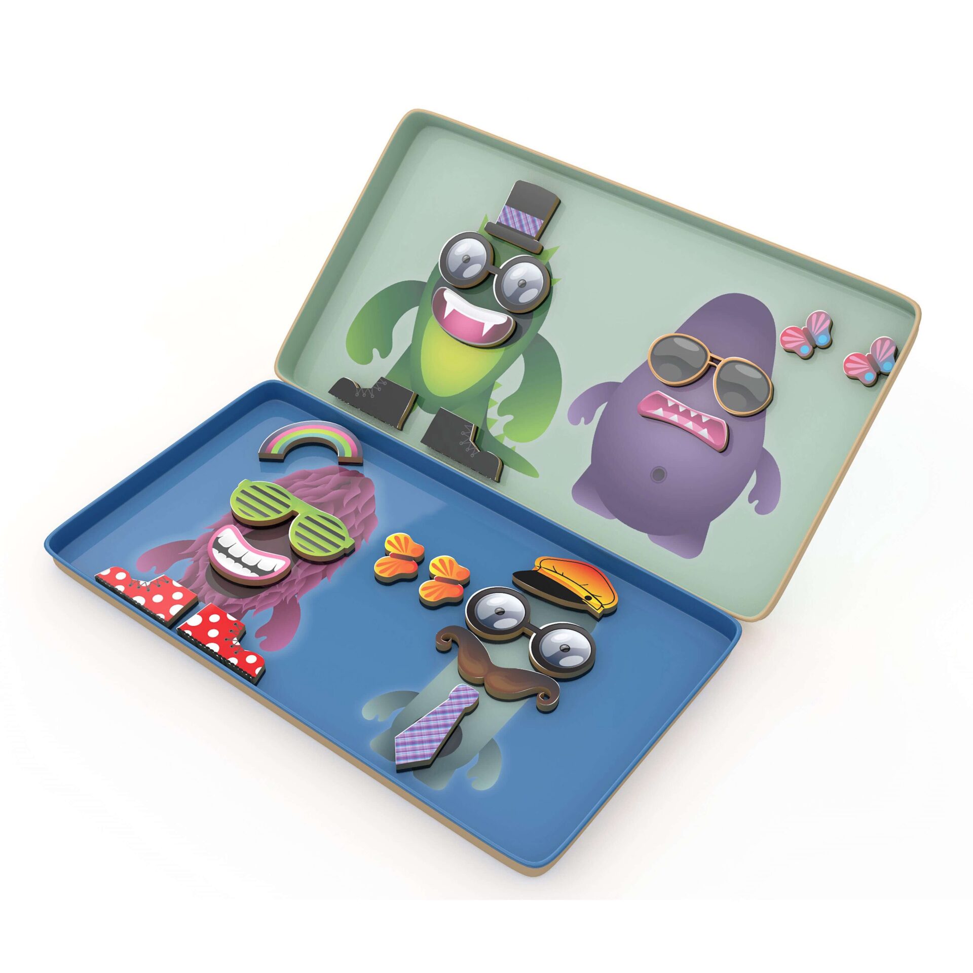 Magnetic Travel Game Tin - Monster Factory