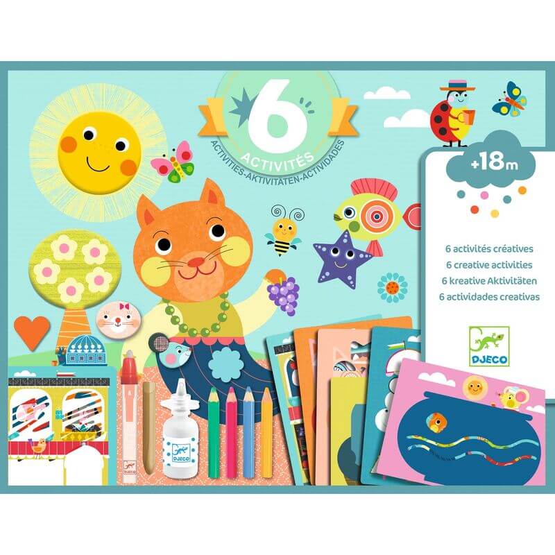 Djeco DJ9292 The Cat & His Friends Multi Craft Kit
