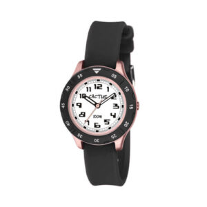Cactus Black Band/Rose Gold Plating Watch 100m Water Resistant