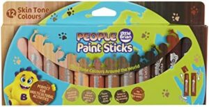 Little Brian Paint Sticks 12 Pack People Skin Tone
