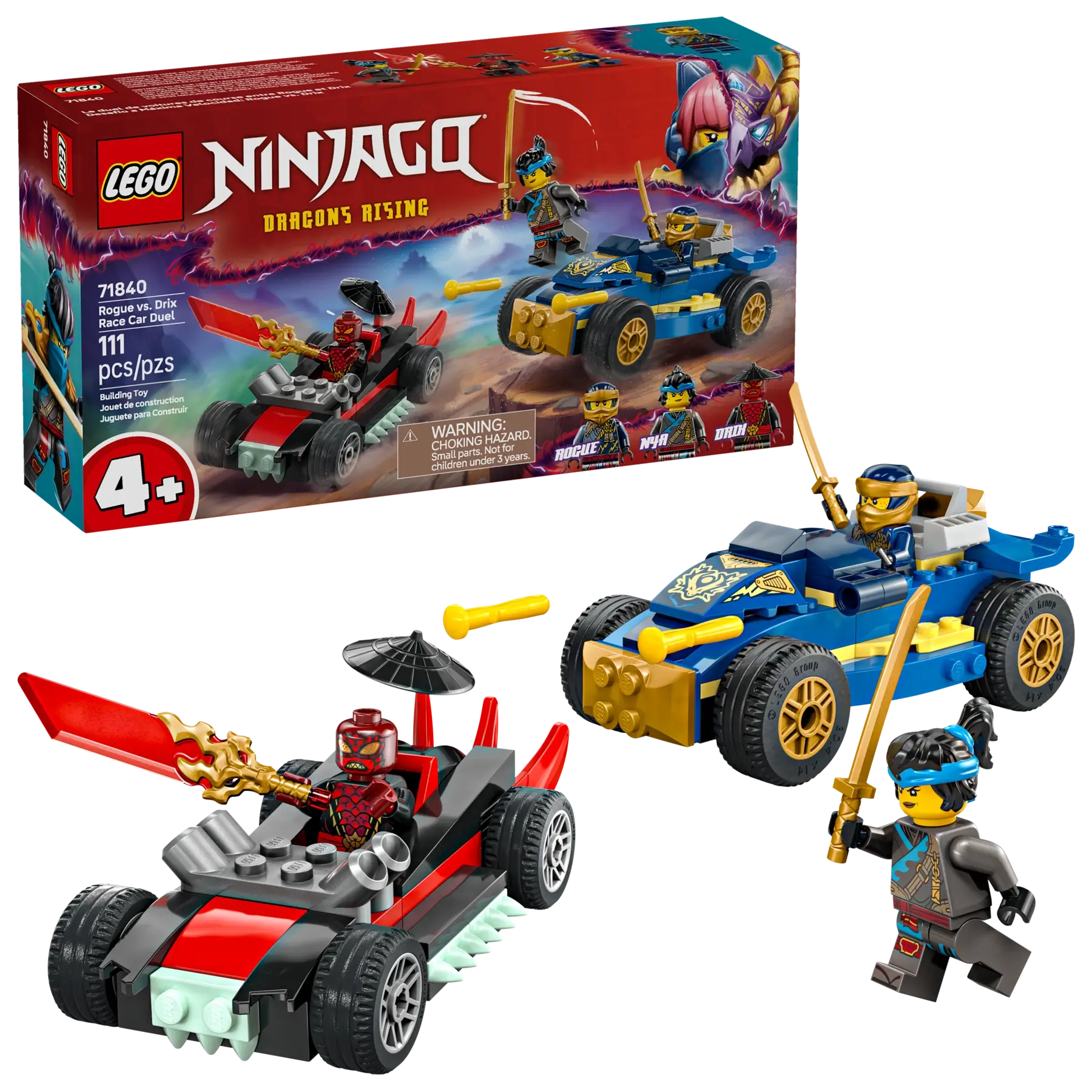 LEGO Ninjago 71840 Rogue vs. Drix Race Car Duel