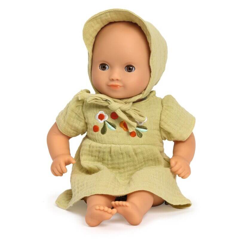 Djeco DJ7736 Baby Pomea Lili Blum Cotton-gauze Dolls Dress