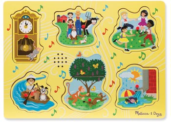 M&D Nursery Rhyme Yellow Sound Puzzle 6pc
