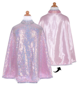 Great Pretenders Silver Reversible Sequin Cape Age 3-4