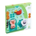 Djeco DJ1072 Mouki Farm Animal Wooden and Felt Puzzle