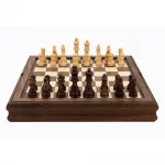 Dal Rossi Chess/Checkers/Backgammon Wooden Box with Reversible Board 35cm