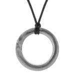 Chewigem Sensory Chew Pendant Realm Ring Silver