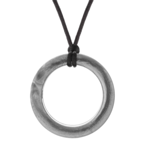 Chewigem Sensory Chew Pendant Realm Ring Silver
