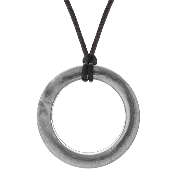 Chewigem Sensory Chew Pendant Realm Ring Silver