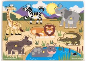 M&D Safari Peg Puzzle 7pc