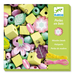 Djeco DJ9808 Wooden Beads Leaves & Flowers