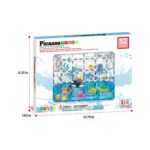 Picasso Tiles Aquarium Marine Animals 52pc Set With 8 Action Figures