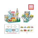 Picasso Tiles Metro City 50pc Set With 8 Vehicles