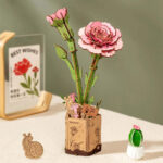 DIY Miniature Wood Bloom Pink Carnation