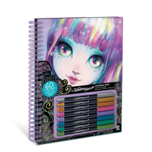 Nebulous Stars Black Pages Coloring Book Isadora (Metallic Pens)