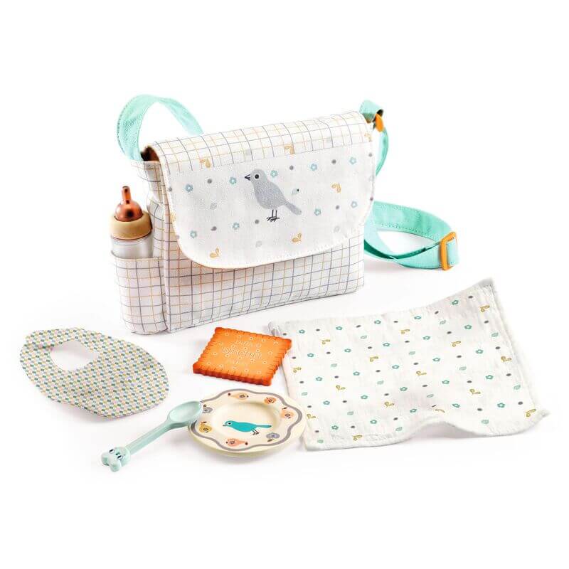 Djeco Pomea Baby Doll’s Mealtime Set