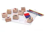 M&D Wooden Stamp Kit Dinosaur