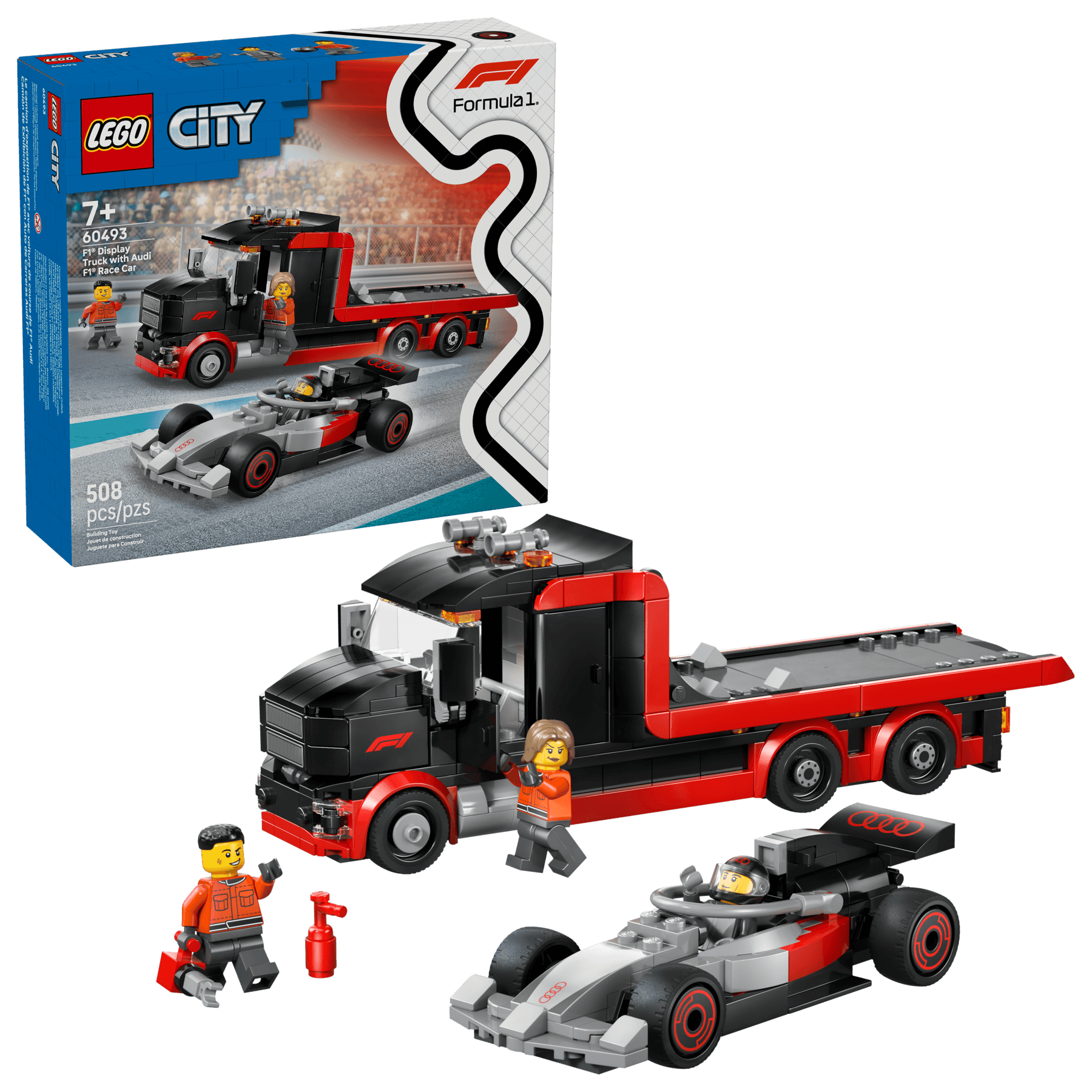 LEGO City 60493 F1® Display Truck with Audi F1® Race Car