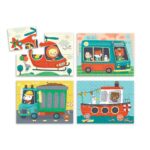 Mudpuppy 4 In A Box Puzzle Set Transport