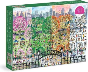 Michael Storrings Dog Park in Four Seasons Puzzle 1000pc