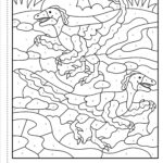 Colour By Numbers Dinosaur