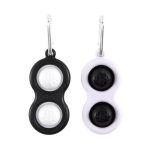 Simpl Dimpl Black & White Keyring