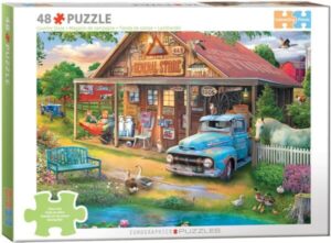 EuroGraphics Connecting Pieces Jigsaw - Country Store 48pc
