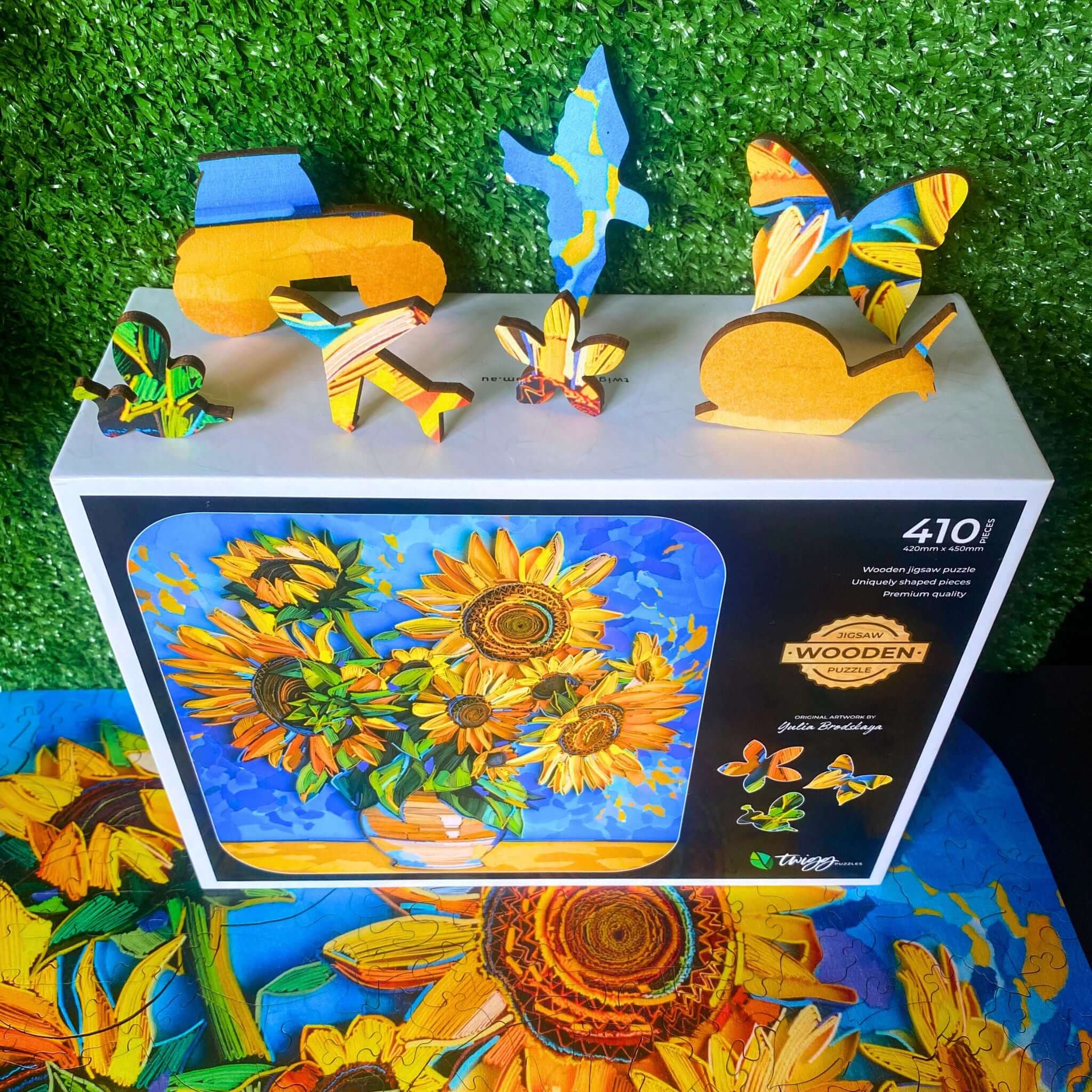 Twigg Puzzles Sunflowers 410pc Wooden Puzzle