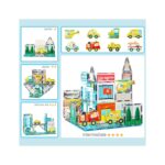 Picasso Tiles Metro City 50pc Set With 8 Vehicles
