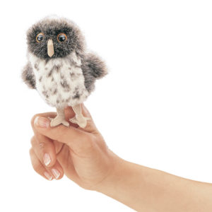 Folkmanis FM2638 Mini Spot Owl Grey Finger Puppet