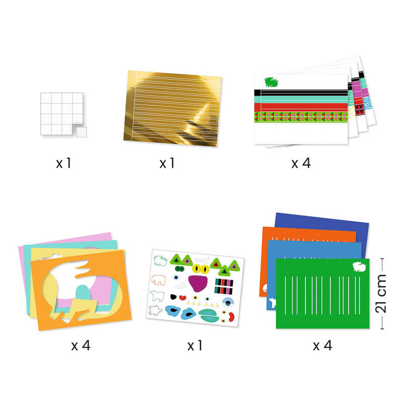 Djeco DJ0088 Animal Create with Paper Weaving Set