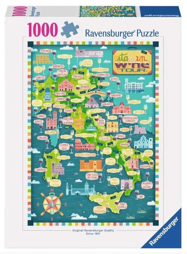 Ravensburger Map of Italy Wines Puzzle 1000pc Ravensburger Map of Italy Wines Puzzle 1000pc