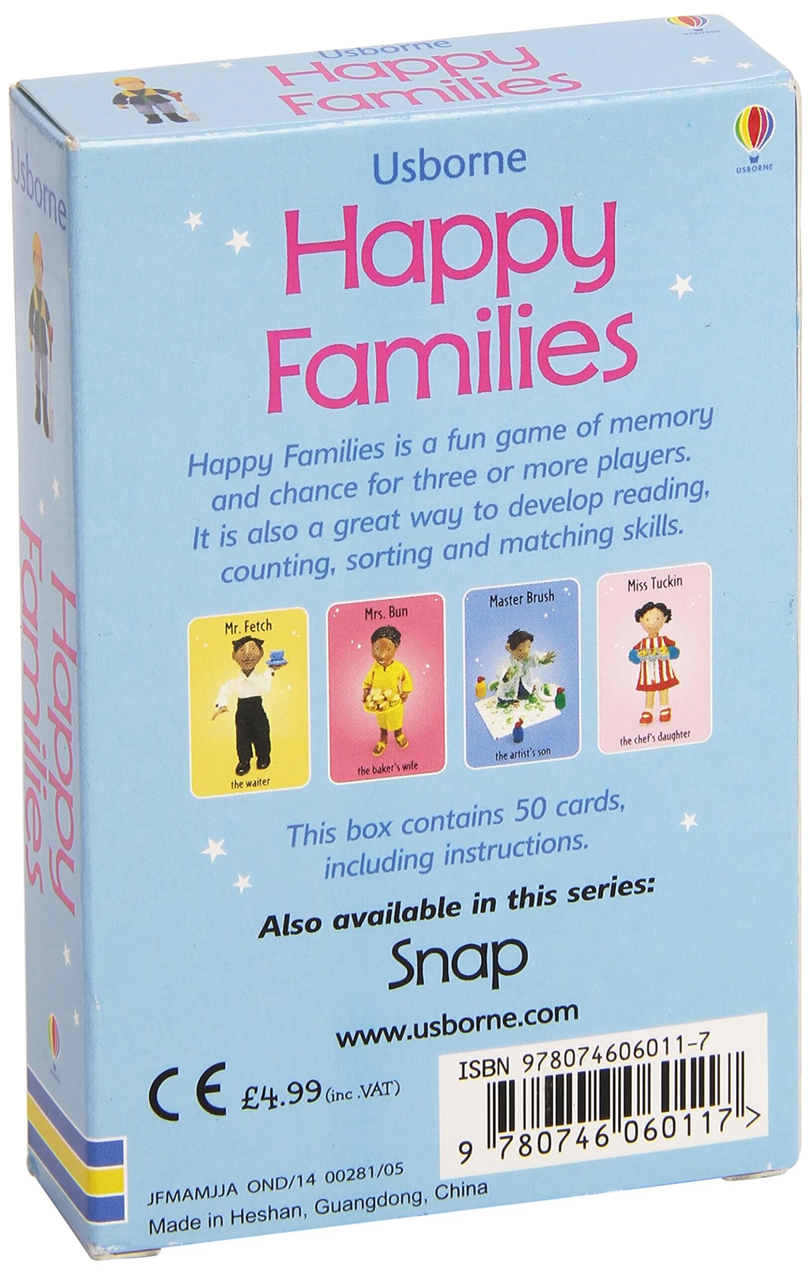 Usborne Happy Families Card Game Imagine If