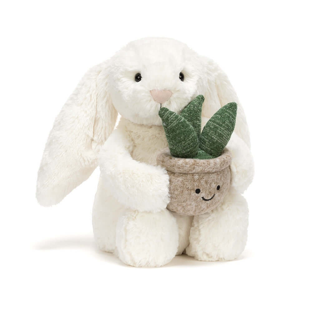 Jellycat Cream Bunny with Plant Jellycat Cream Bunny with Plant