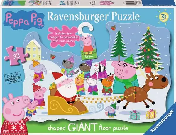 Ravensburger Peppa Pig Christmas Shaped Floor Puzzle 24pc