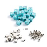 Djeco DJ0030 Silver Alphabet Beads