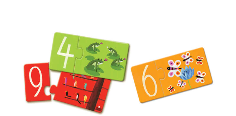 Djeco DJ8151 Numbers Puzzles 2pc Djeco DJ8151 Numbers Puzzles 2pc