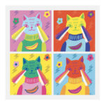 Djeco DJ9371 Inspired By Totally Pop Andy Warhol Create Stickers