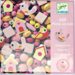 Djeco Wooden Beads Birds 450pc