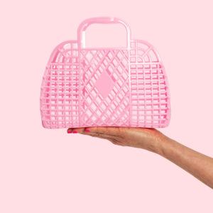Sun Jellies Retro Basket Small - Bubblegum Pink