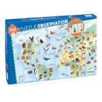Djeco DJ7420 Observation Puzzle World Animals 100pc