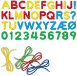 Quercetti Lacing Letters and Numbers with Alphabet Colouring Book