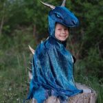 Great Pretenders Teal & Gold Starry Night Dragon Cape Age 5-6