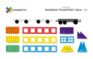 Connetix Tiles Rainbow Transport Pack 50pc
