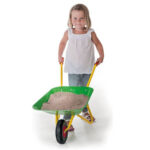 Rolly Metal Wheel Barrow Green
