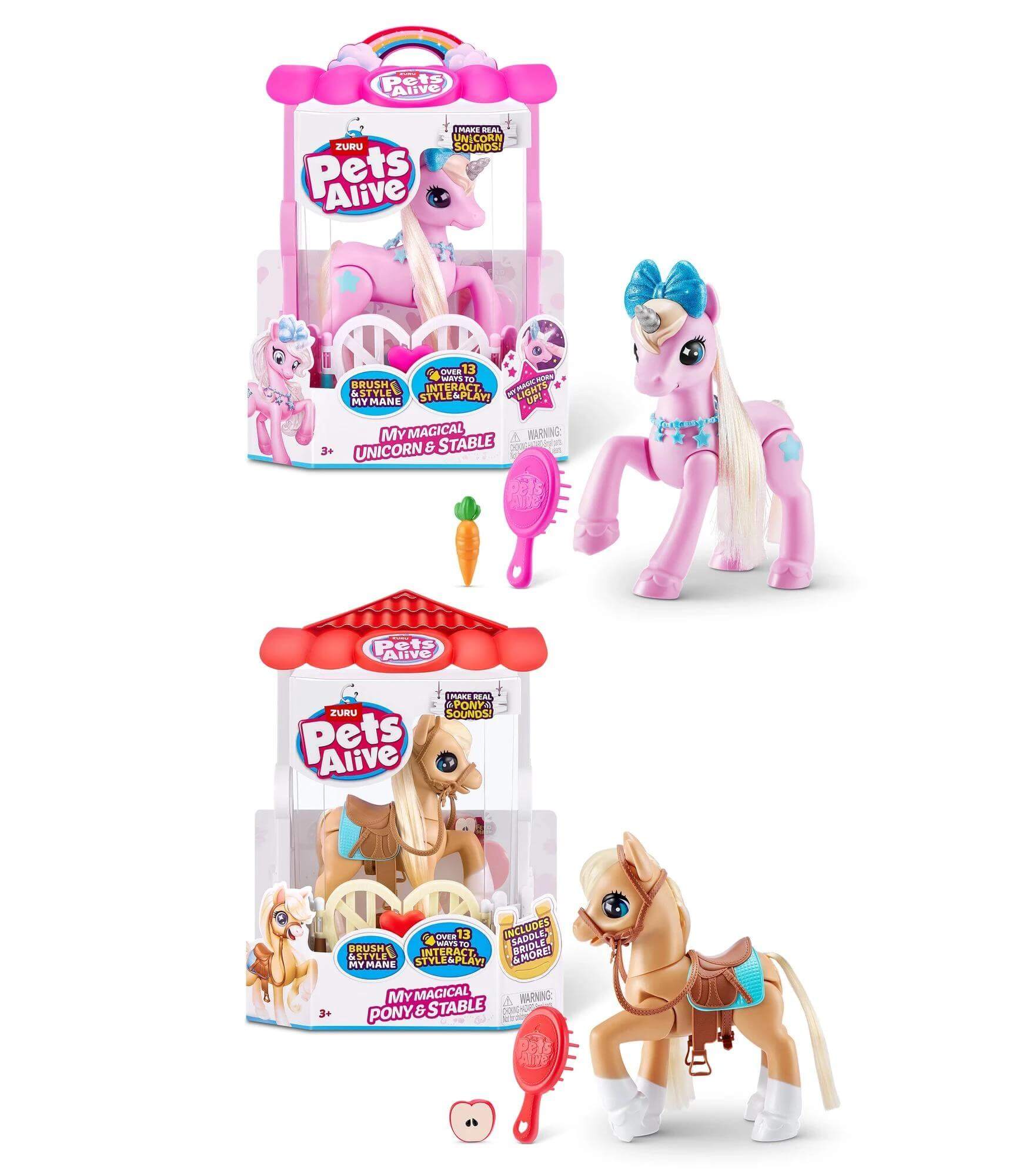 ZURU Pets Alive Unicorn & Pony Playset Asst