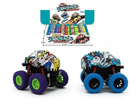 Friction Dinosaur Stunt Car Asst (ea)
