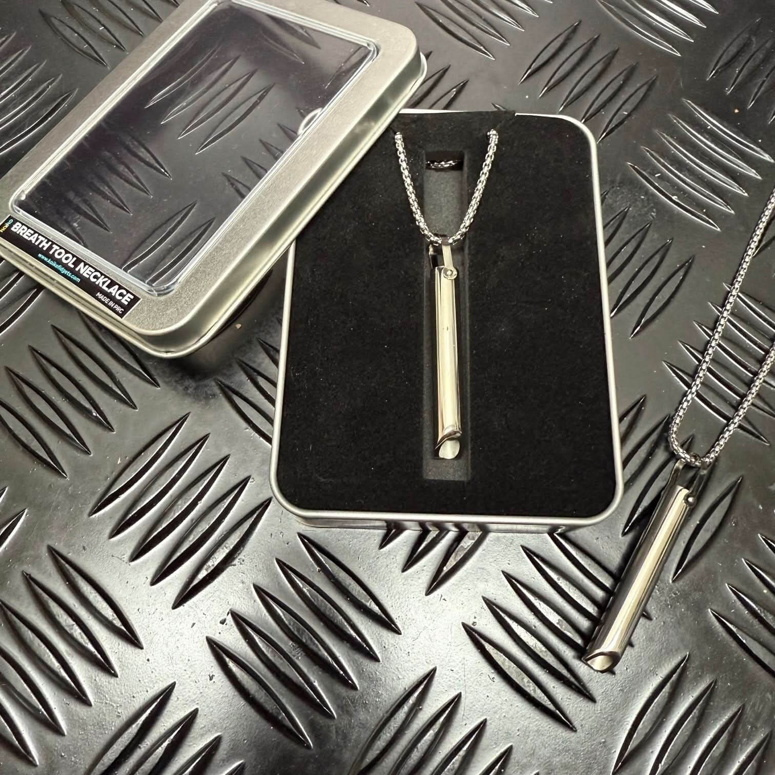Breath Tool Stainless Steel Necklace