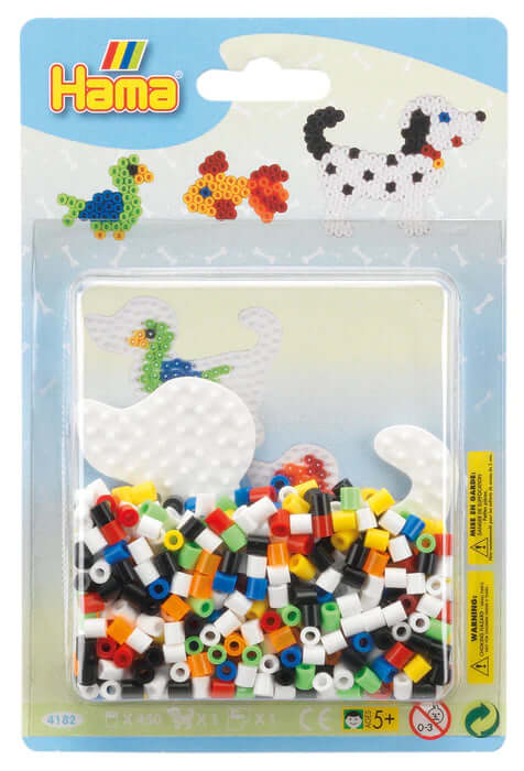 Hama White Dog Template With 450 Beads